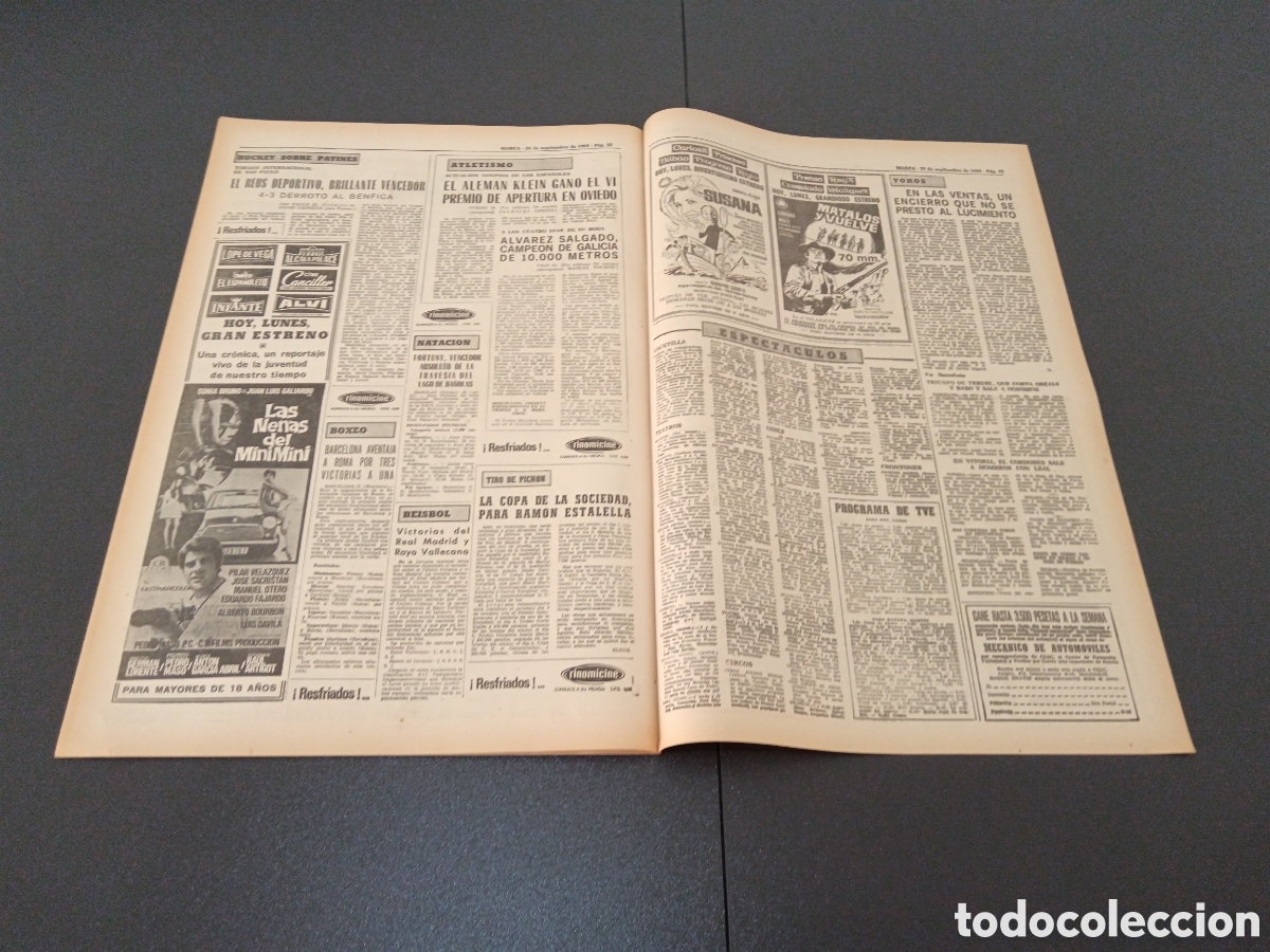 Coleccionismo deportivo: MARCA 29/09/1969 - Foto 11