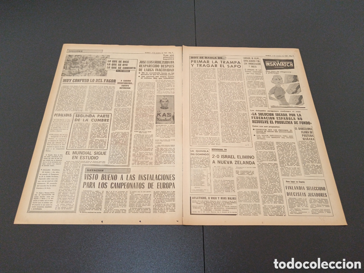 Coleccionismo deportivo: MARCA 02/10/1969 - Foto 2