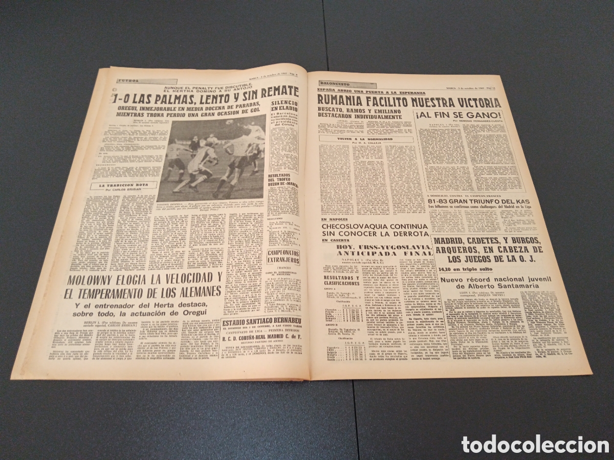 Coleccionismo deportivo: MARCA 02/10/1969 - Foto 5