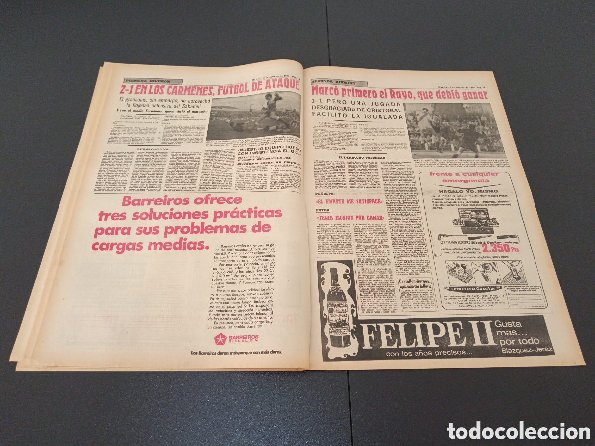 Coleccionismo deportivo: MARCA 06/10/1969 - Foto 7