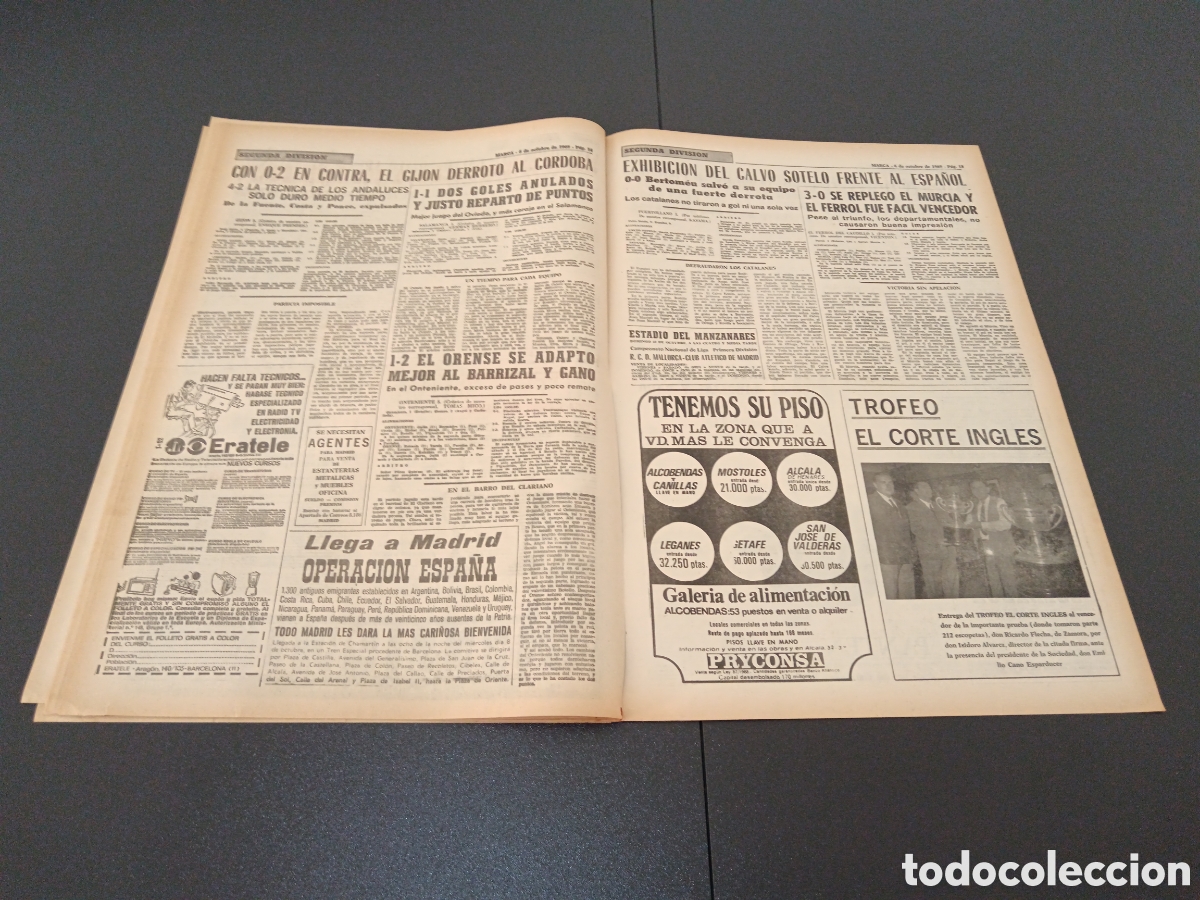 Coleccionismo deportivo: MARCA 06/10/1969 - Foto 8