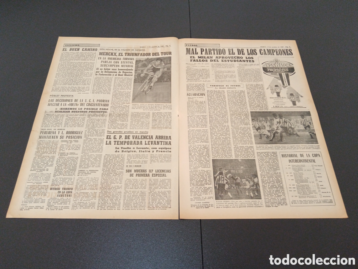 Coleccionismo deportivo: MARCA 09/10/1969 - Foto 2