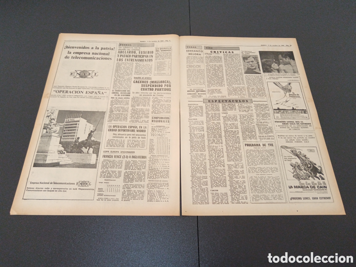 Coleccionismo deportivo: MARCA 09/10/1969 - Foto 3