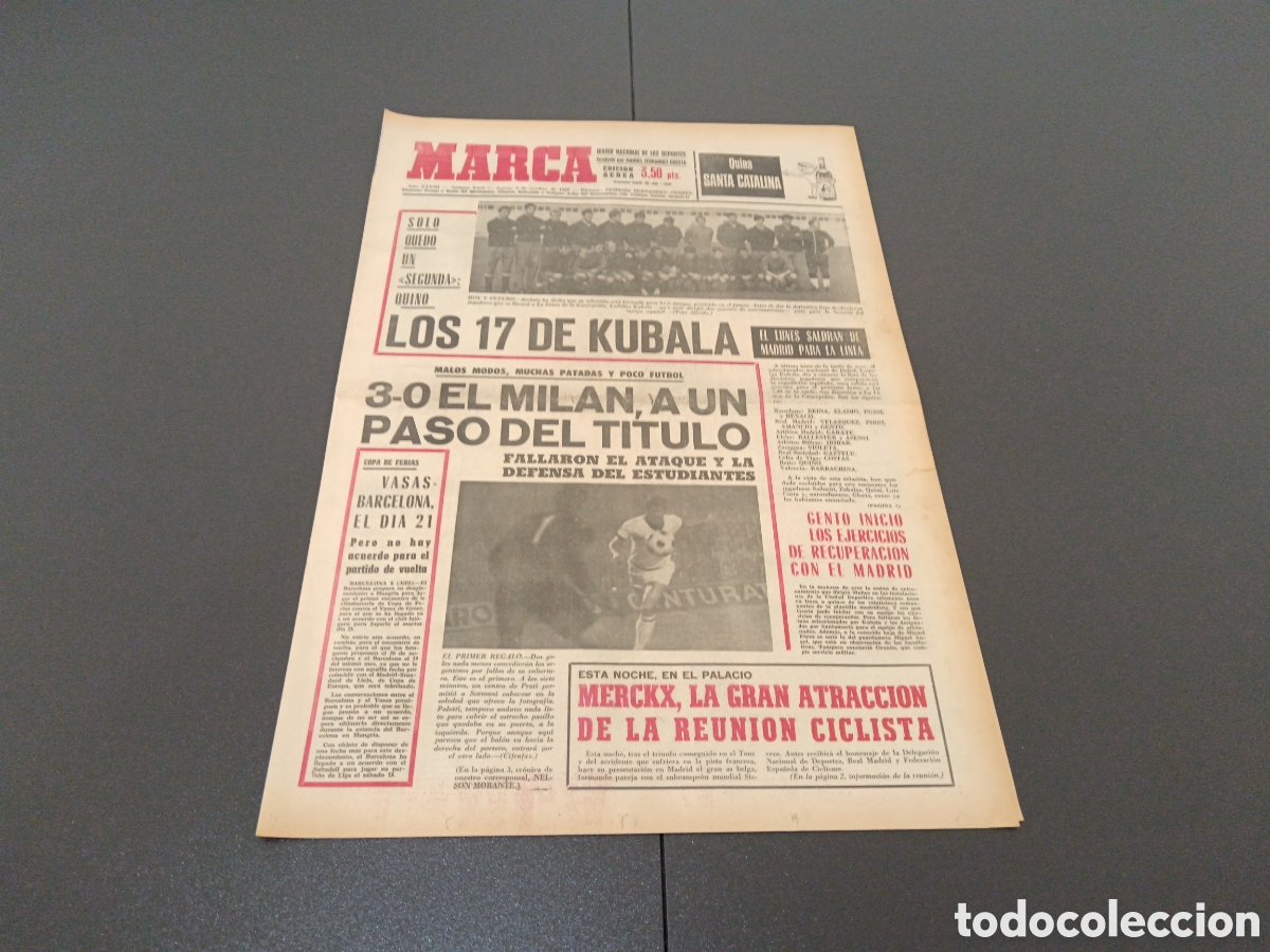 Coleccionismo deportivo: MARCA 09/10/1969 - Foto 1