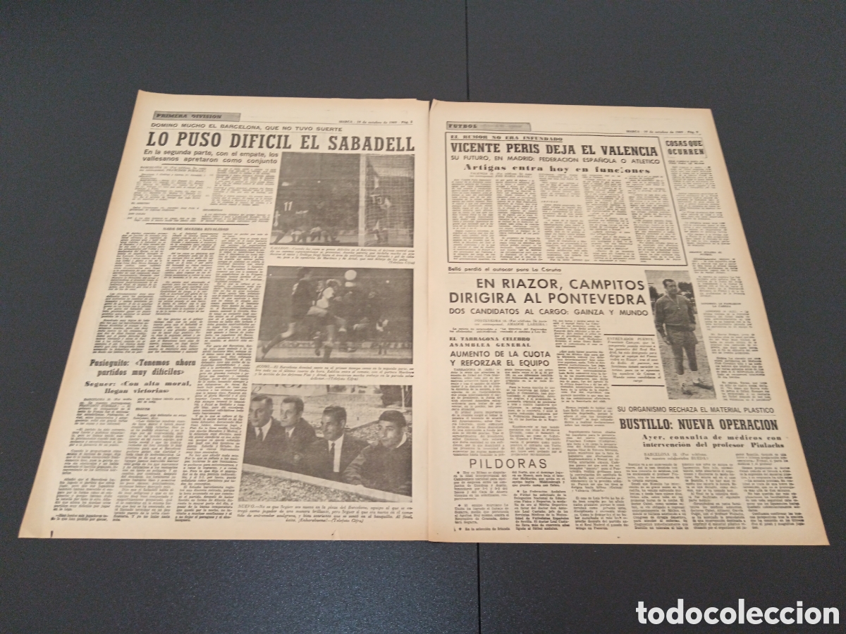 Coleccionismo deportivo: MARCA 19/10/1969 - Foto 2