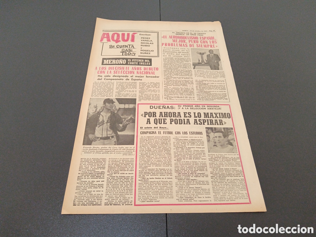 Coleccionismo deportivo: MARCA 19/10/1969 - Foto 3