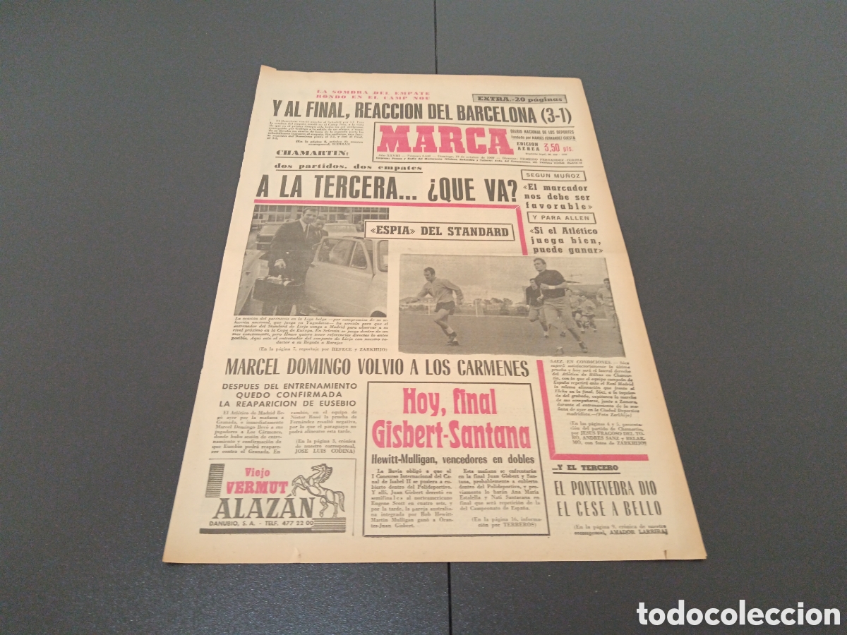 Coleccionismo deportivo: MARCA 19/10/1969 - Foto 1