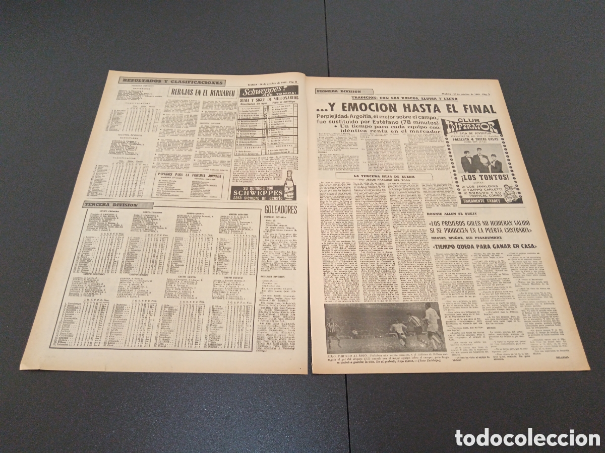 Coleccionismo deportivo: MARCA 20/10/1969 - Foto 2