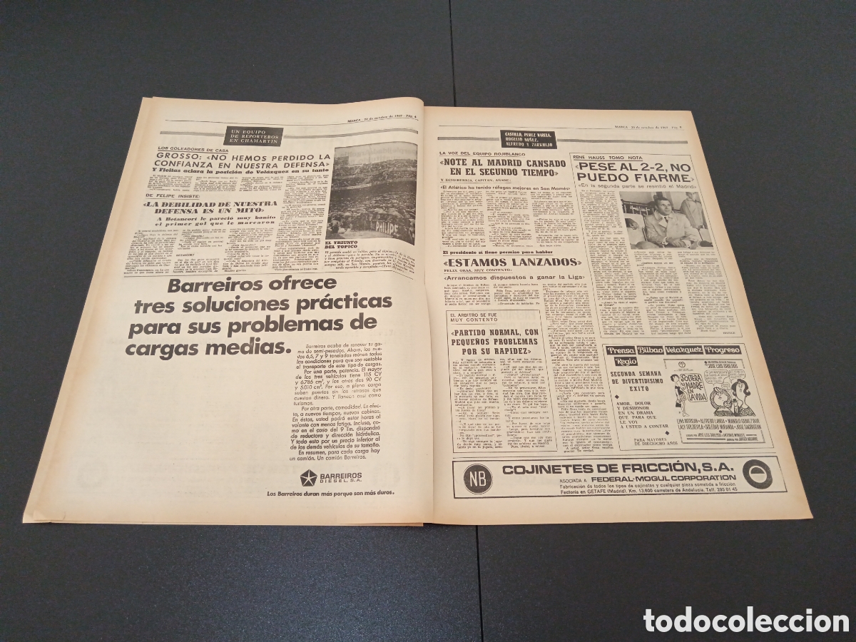 Coleccionismo deportivo: MARCA 20/10/1969 - Foto 3