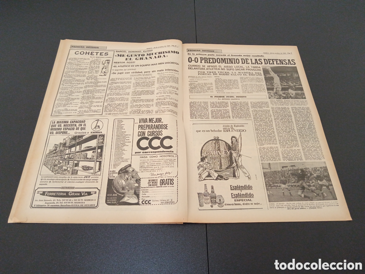 Coleccionismo deportivo: MARCA 20/10/1969 - Foto 4