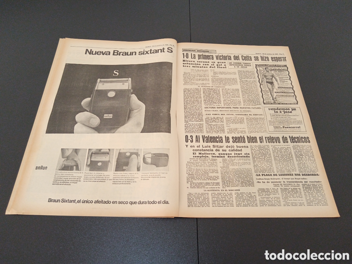 Coleccionismo deportivo: MARCA 20/10/1969 - Foto 5
