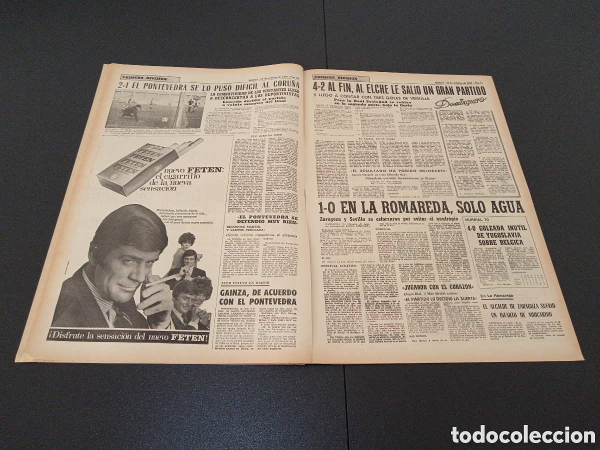 Coleccionismo deportivo: MARCA 20/10/1969 - Foto 6