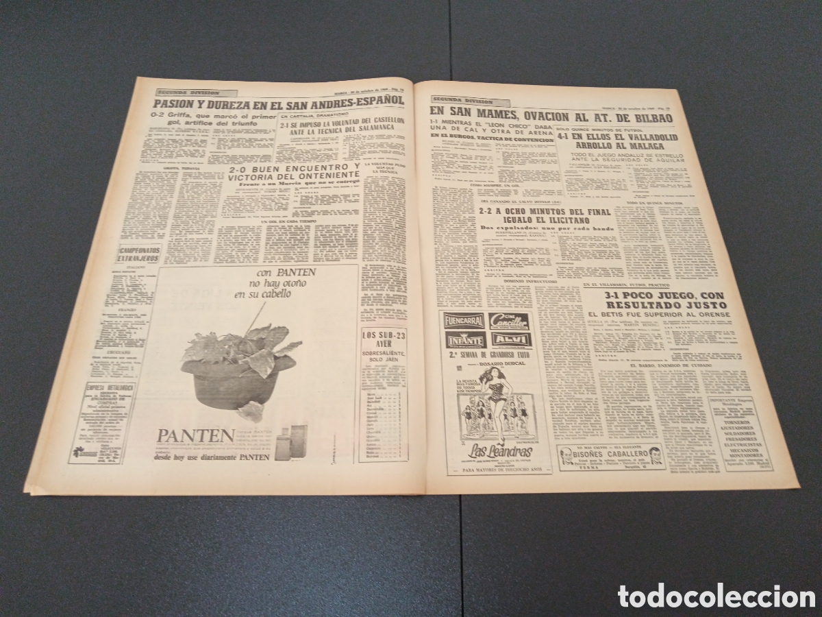 Coleccionismo deportivo: MARCA 20/10/1969 - Foto 8