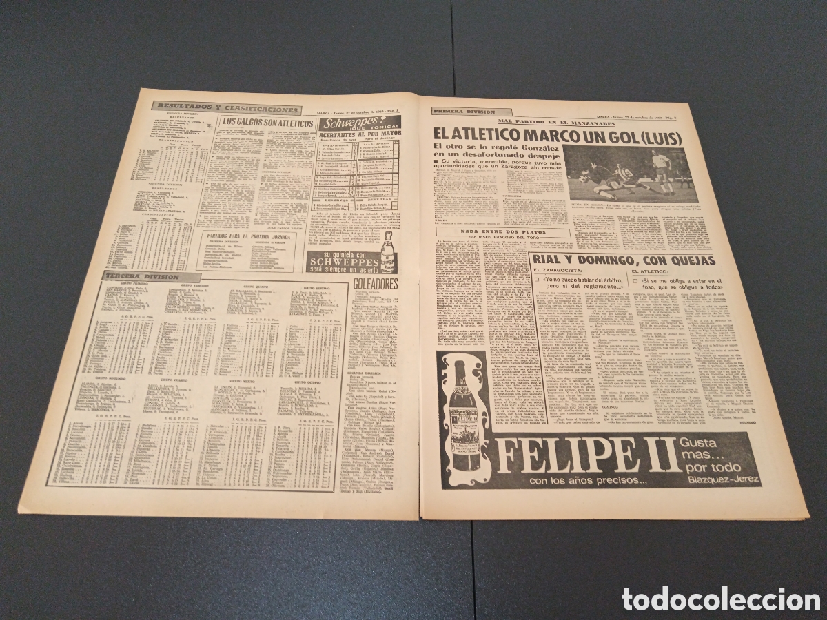 Coleccionismo deportivo: MARCA 27/10/1969 - Foto 2