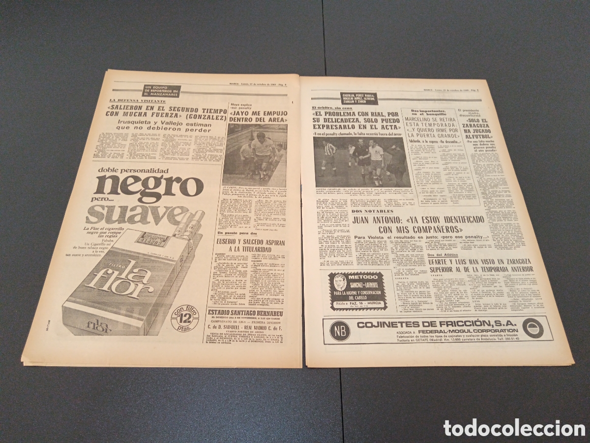 Coleccionismo deportivo: MARCA 27/10/1969 - Foto 3