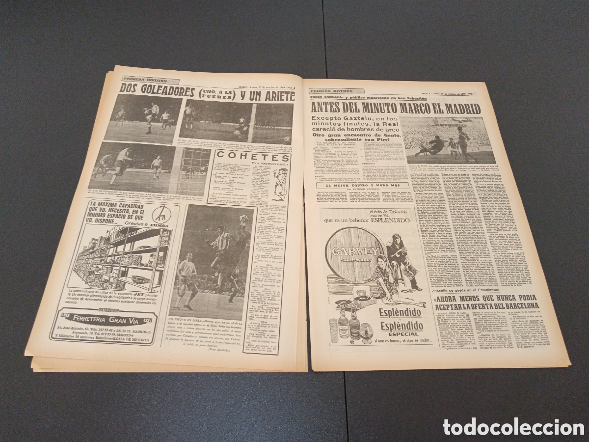 Coleccionismo deportivo: MARCA 27/10/1969 - Foto 4