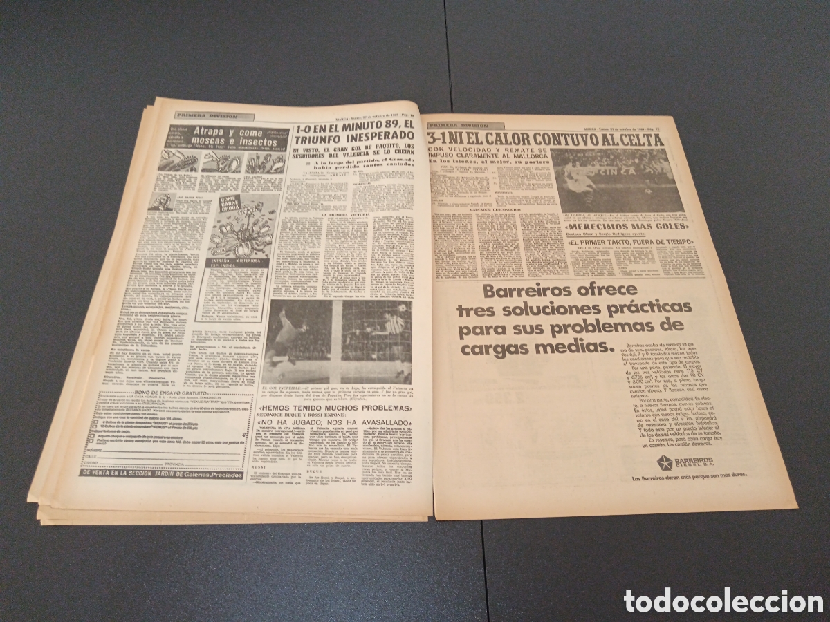 Coleccionismo deportivo: MARCA 27/10/1969 - Foto 6