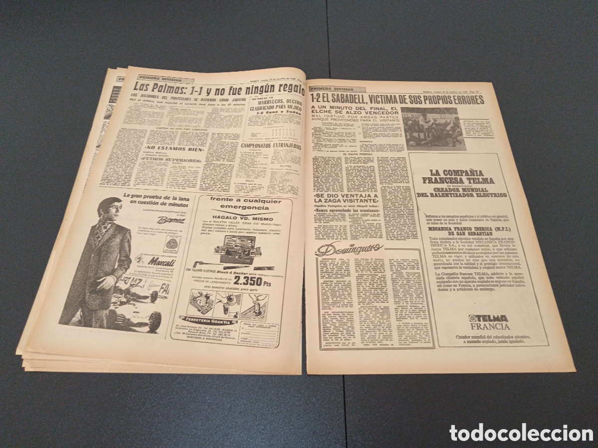 Coleccionismo deportivo: MARCA 27/10/1969 - Foto 7
