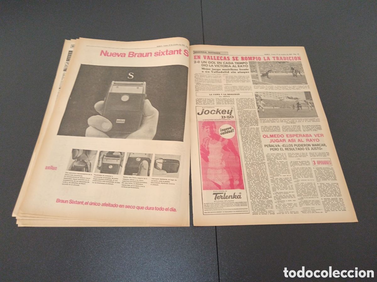 Coleccionismo deportivo: MARCA 27/10/1969 - Foto 8
