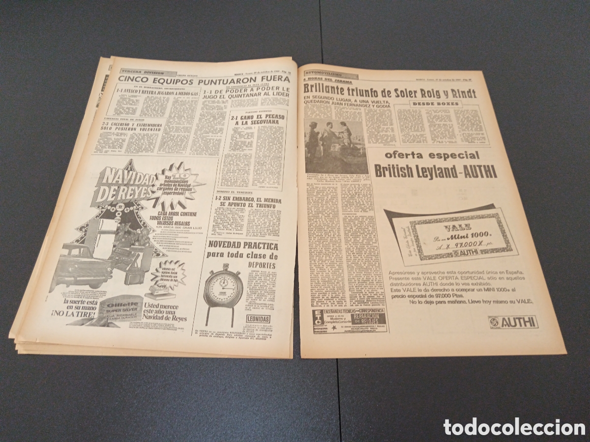 Coleccionismo deportivo: MARCA 27/10/1969 - Foto 11