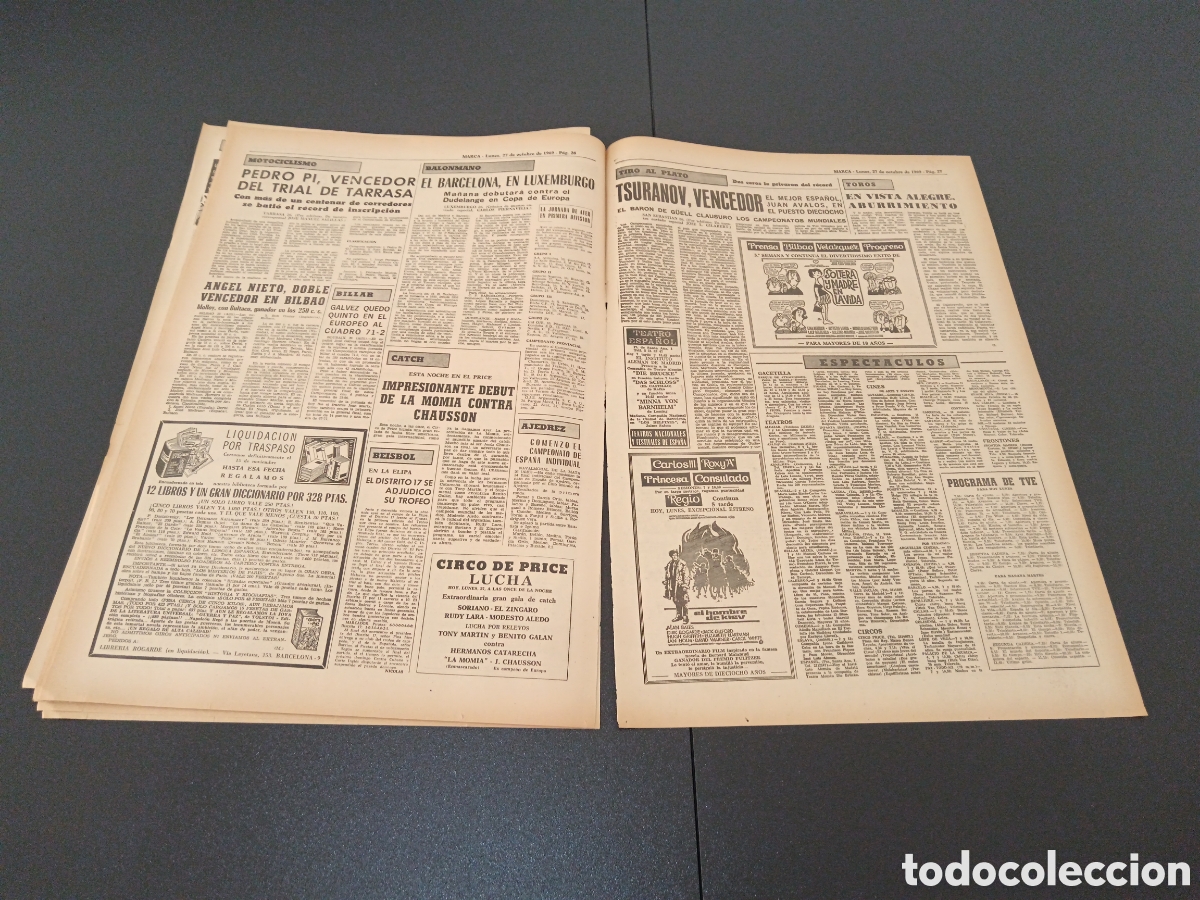Coleccionismo deportivo: MARCA 27/10/1969 - Foto 12