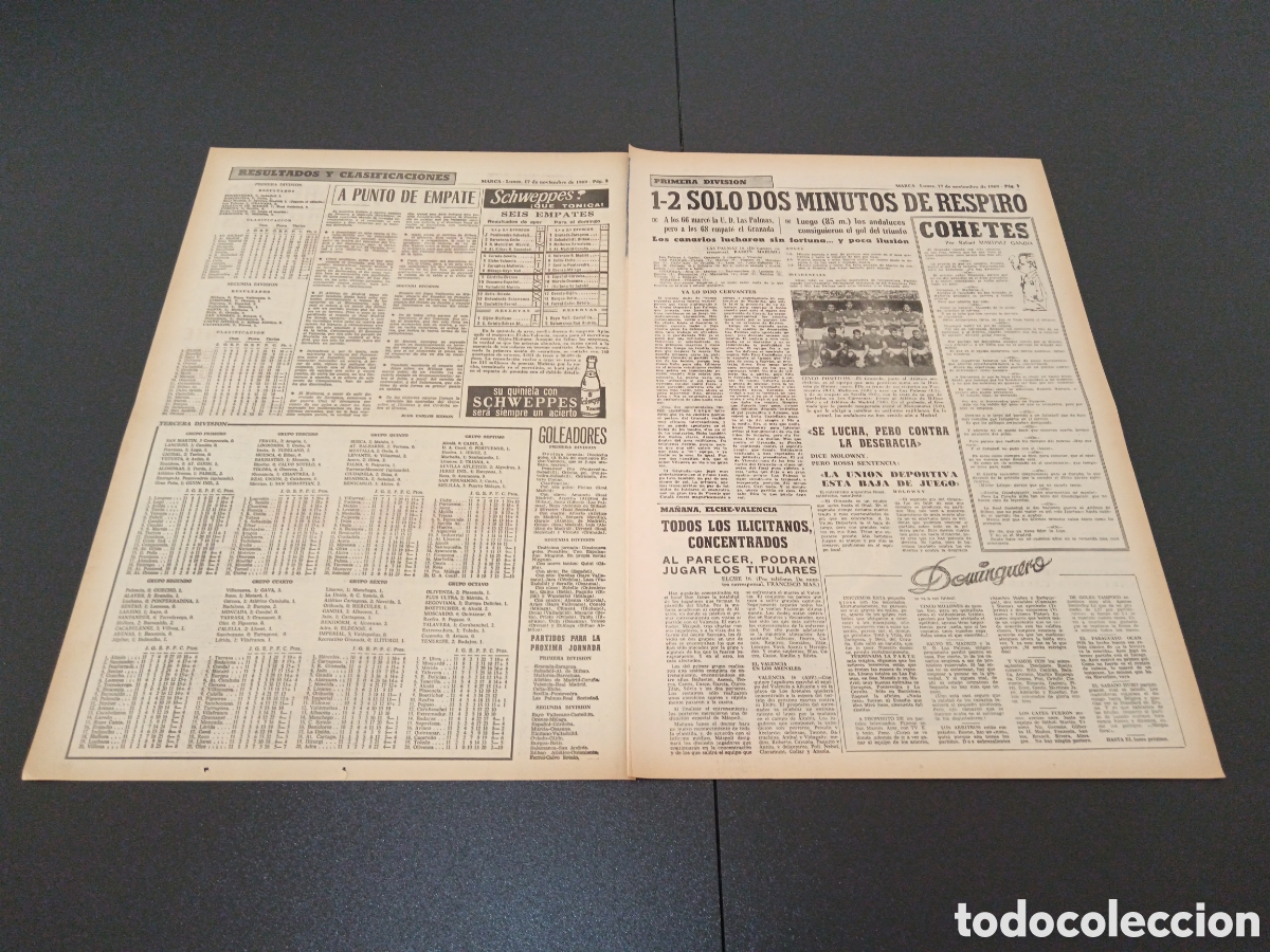 Coleccionismo deportivo: MARCA 17/11/1969 - Foto 2