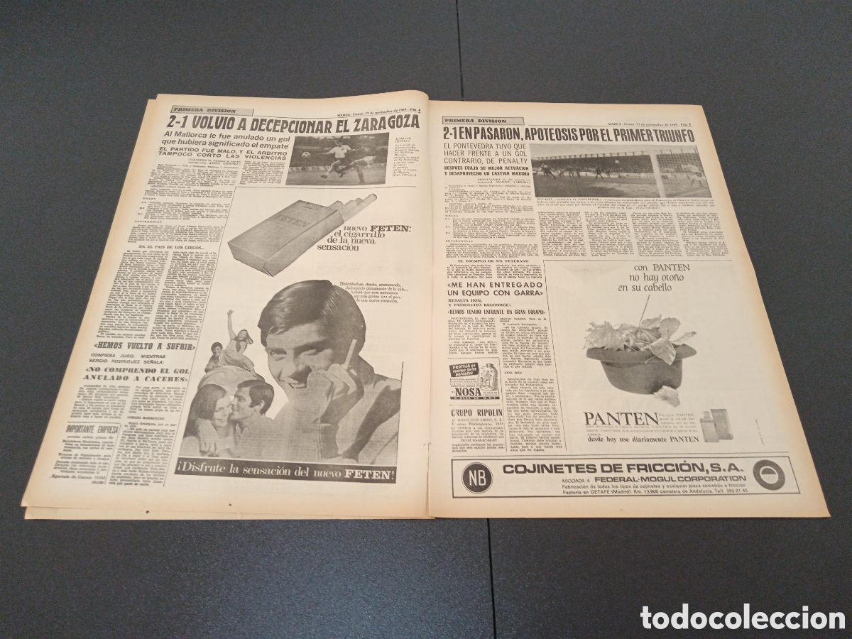 Coleccionismo deportivo: MARCA 17/11/1969 - Foto 3