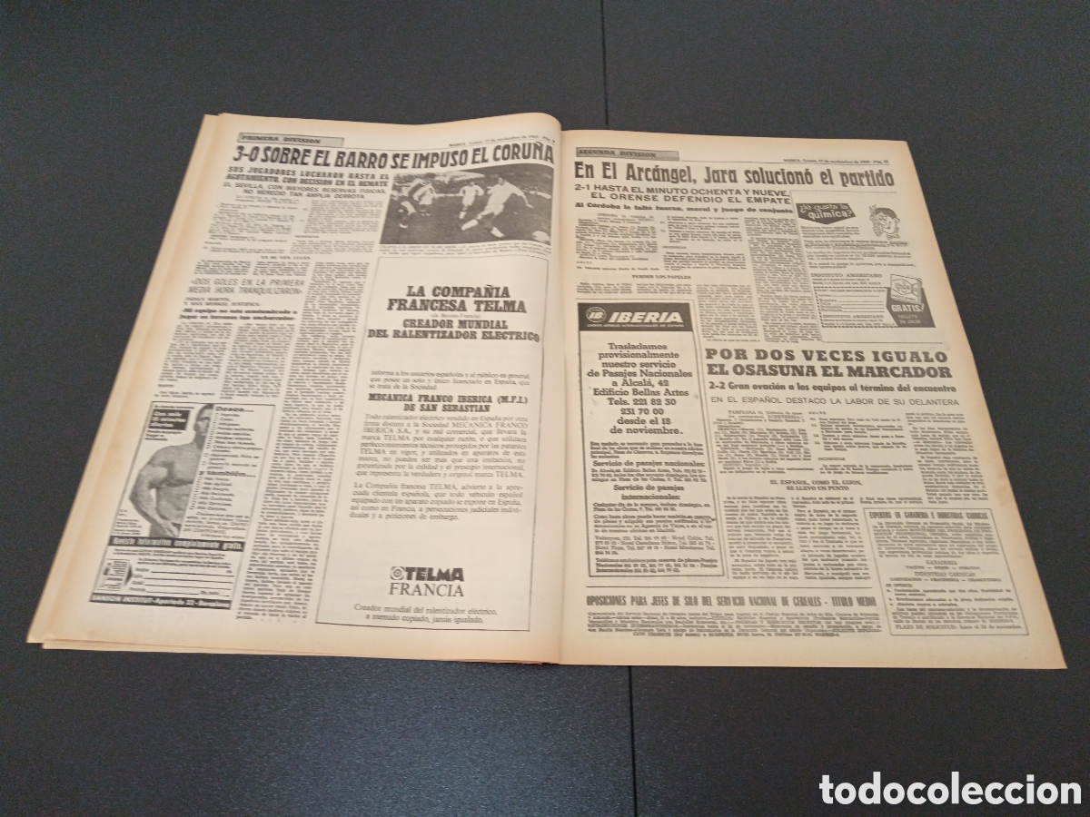 Coleccionismo deportivo: MARCA 17/11/1969 - Foto 5