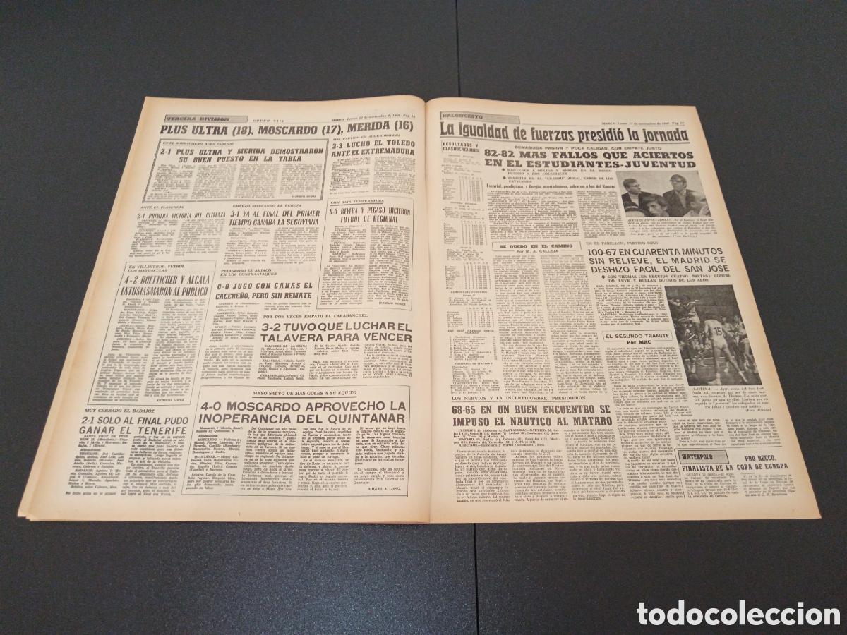 Coleccionismo deportivo: MARCA 17/11/1969 - Foto 8