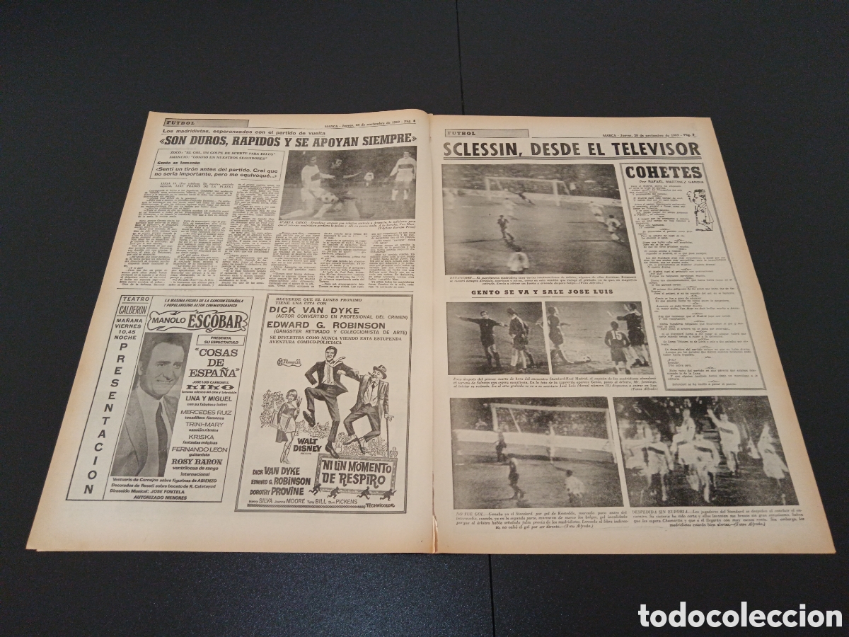 Coleccionismo deportivo: MARCA 20/11/1969 - Foto 3