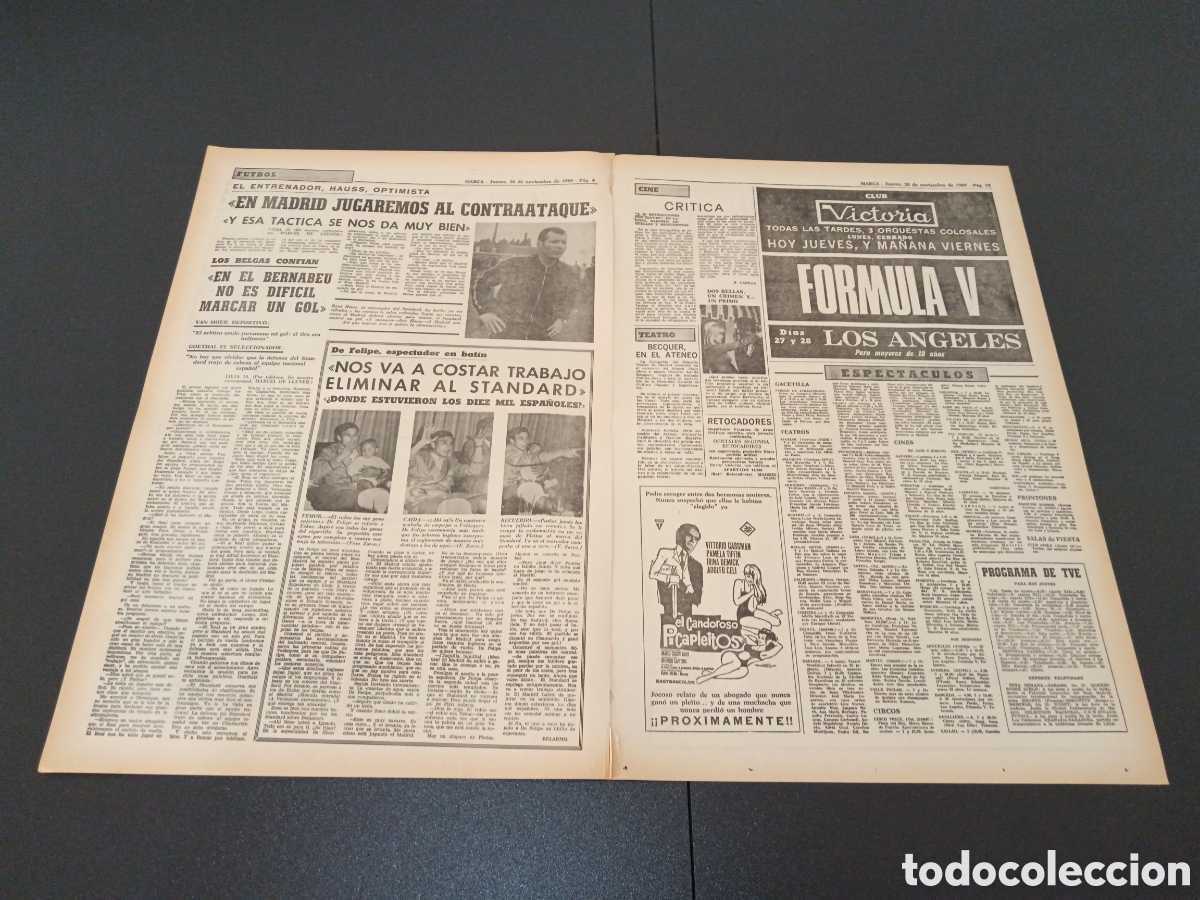 Coleccionismo deportivo: MARCA 20/11/1969 - Foto 4