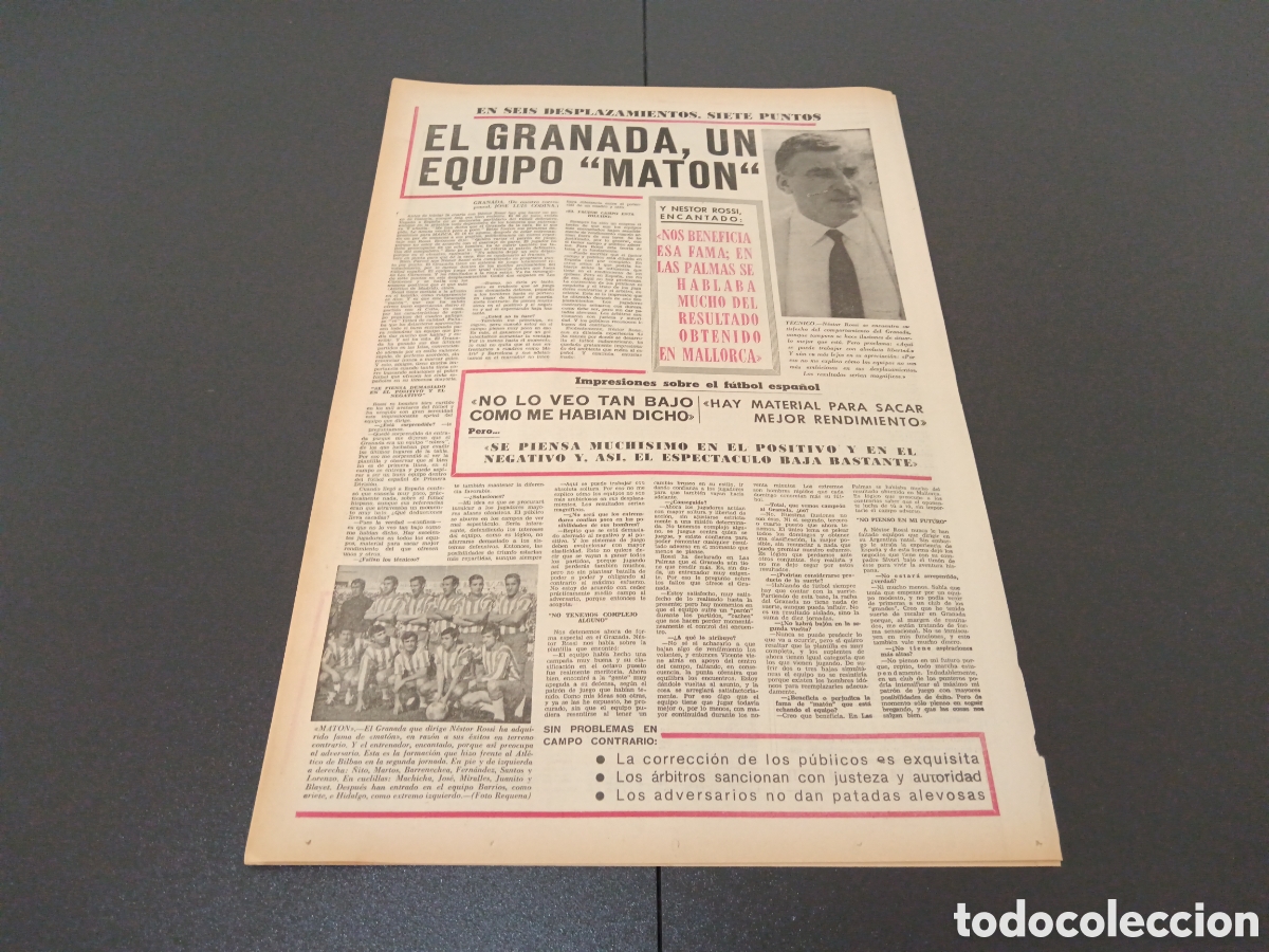 Coleccionismo deportivo: MARCA 20/11/1969 - Foto 5