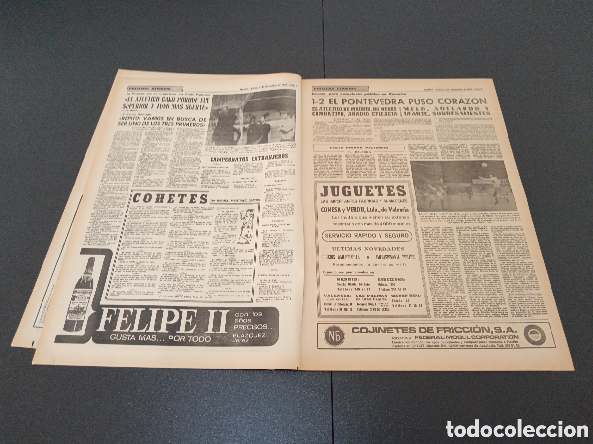 Coleccionismo deportivo: MARCA 01/12/1969 - Foto 3