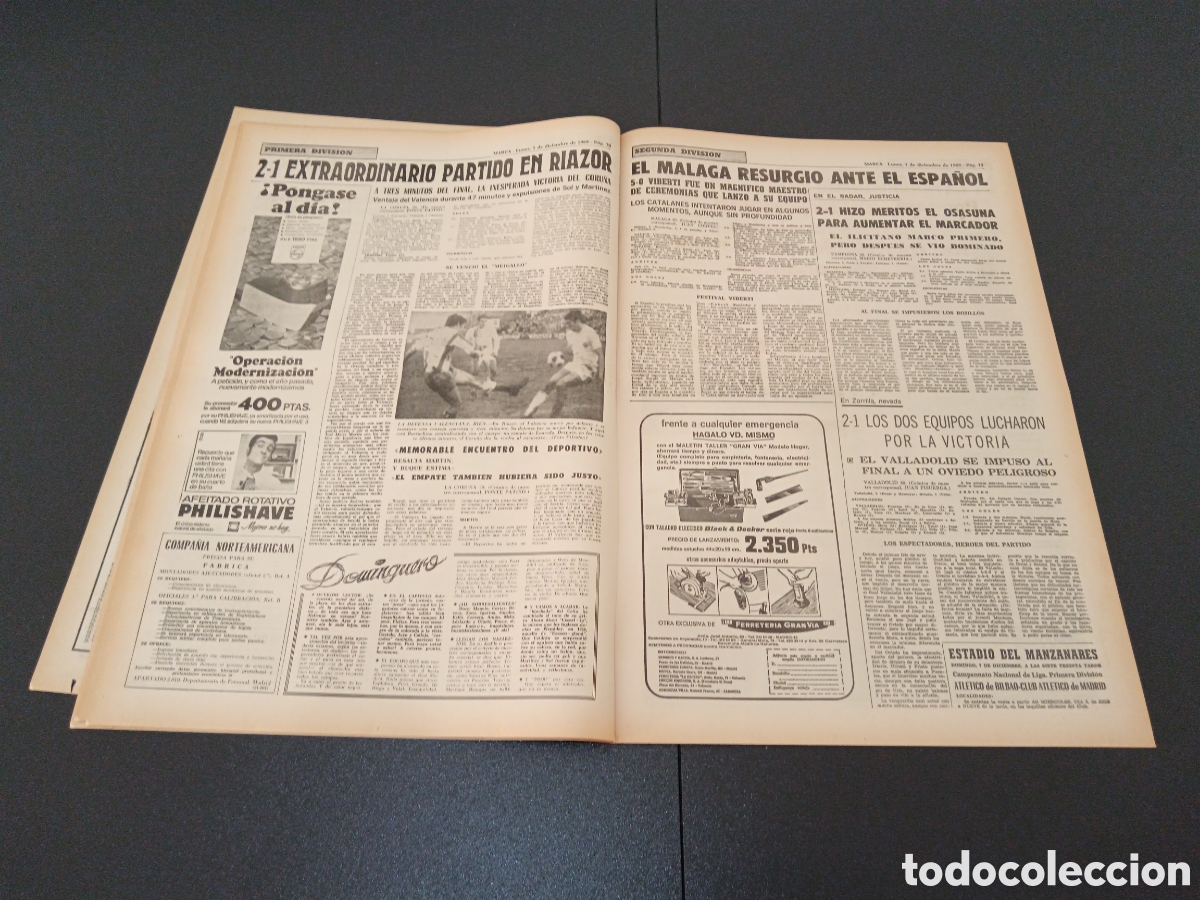 Coleccionismo deportivo: MARCA 01/12/1969 - Foto 6