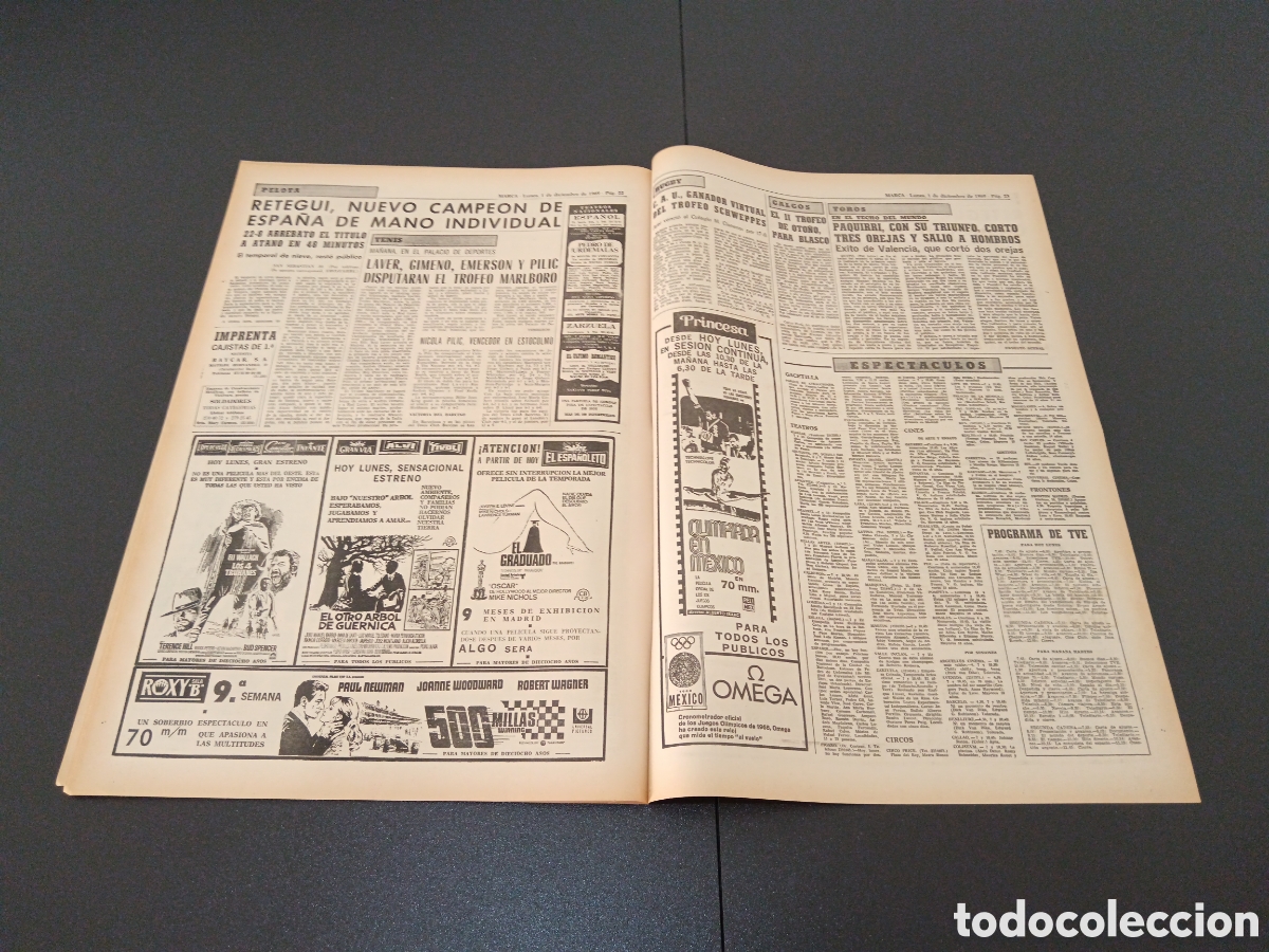 Coleccionismo deportivo: MARCA 01/12/1969 - Foto 10