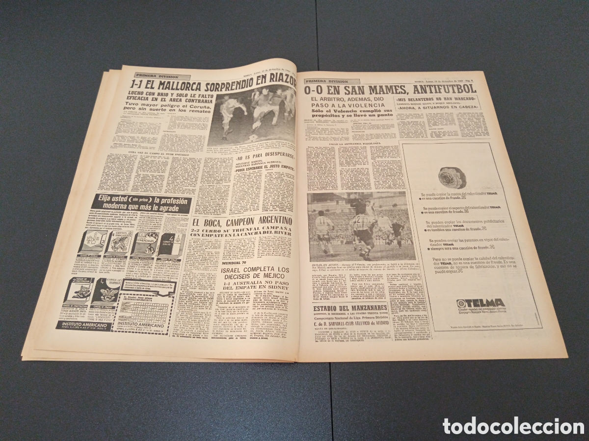 Coleccionismo deportivo: MARCA 15/12/1969 - Foto 5