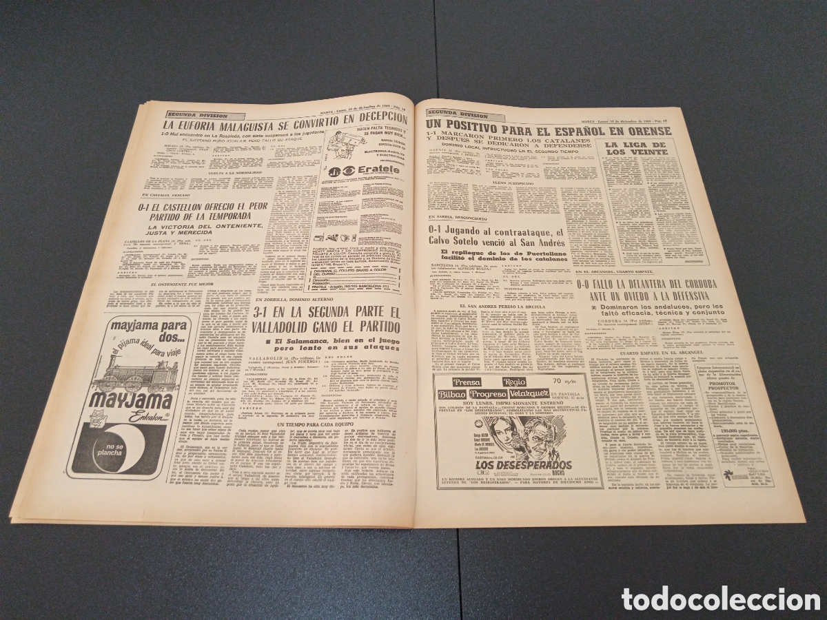 Coleccionismo deportivo: MARCA 15/12/1969 - Foto 9
