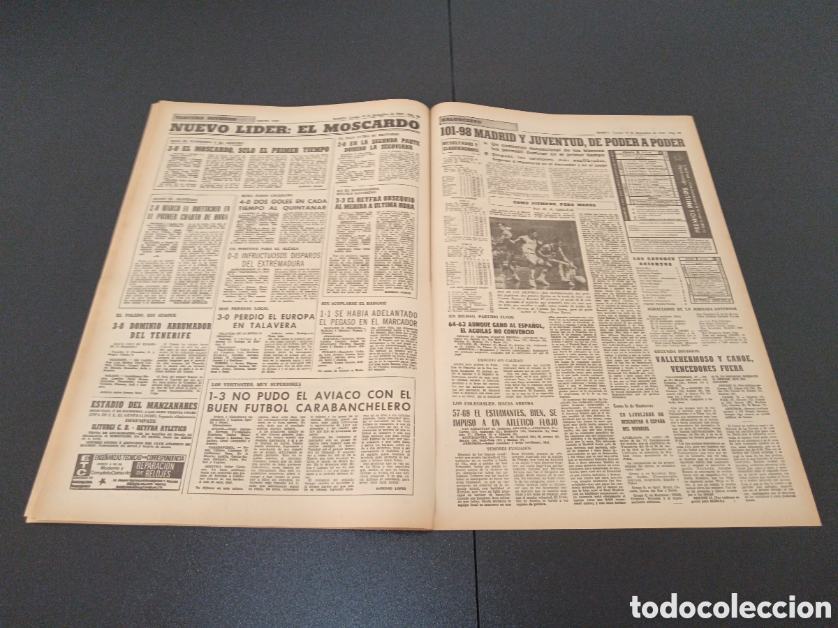 Coleccionismo deportivo: MARCA 15/12/1969 - Foto 10