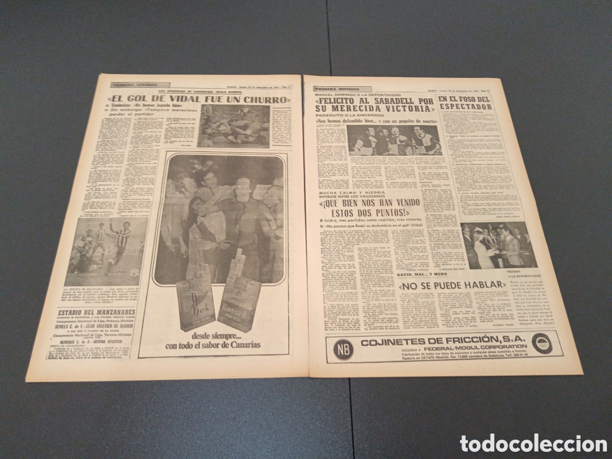 Coleccionismo deportivo: MARCA 22/12/1969 - Foto 3