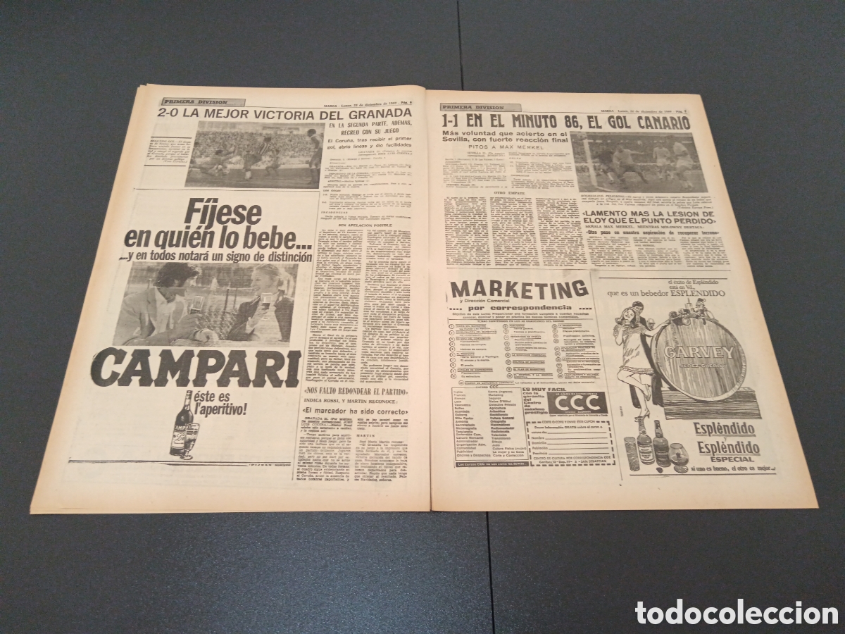 Coleccionismo deportivo: MARCA 22/12/1969 - Foto 4