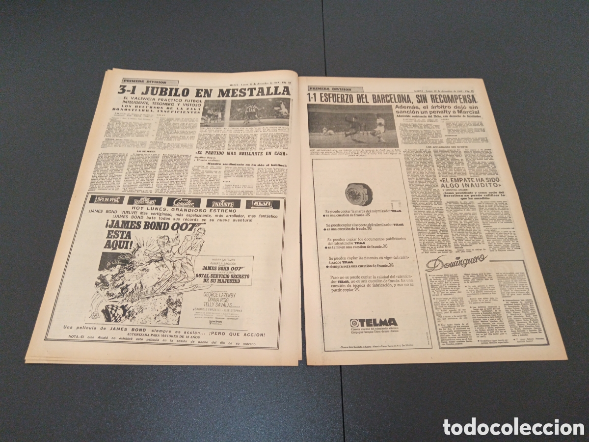 Coleccionismo deportivo: MARCA 22/12/1969 - Foto 6