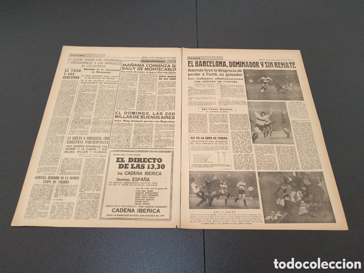 Coleccionismo deportivo: MARCA 15/01/1970 - Foto 2