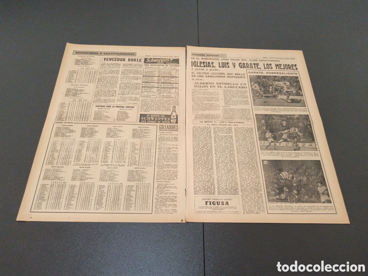 Coleccionismo deportivo: MARCA 19/01/1970 - Foto 2