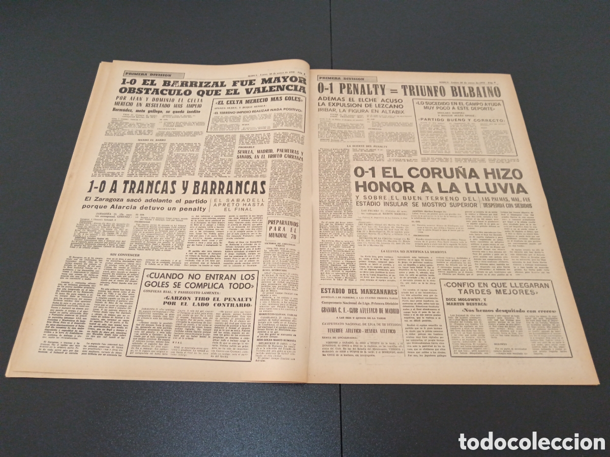 Coleccionismo deportivo: MARCA 26/01/1970 - Foto 5