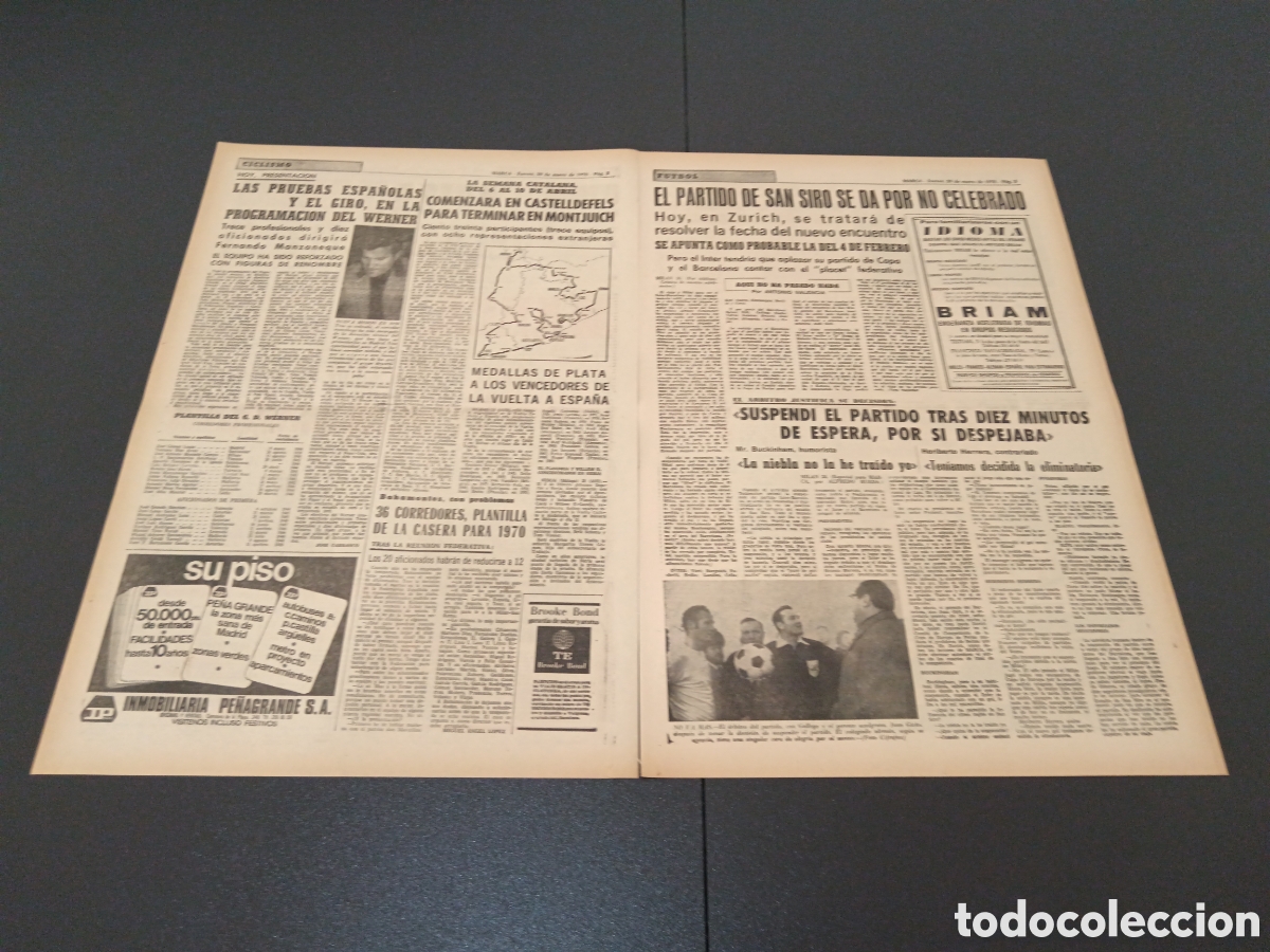 Coleccionismo deportivo: MARCA 29/01/1970 - Foto 2