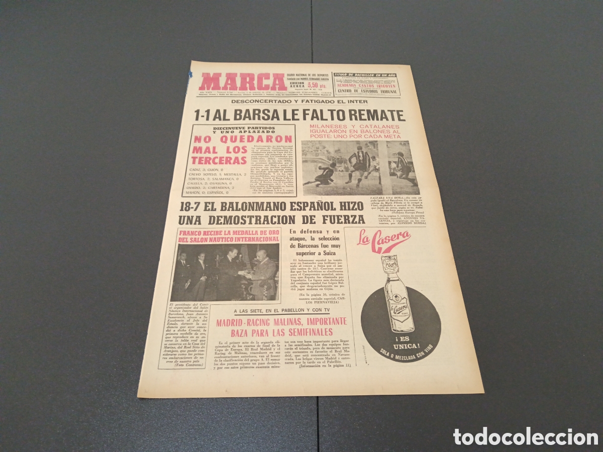 Coleccionismo deportivo: MARCA 05/02/1970 - Foto 1