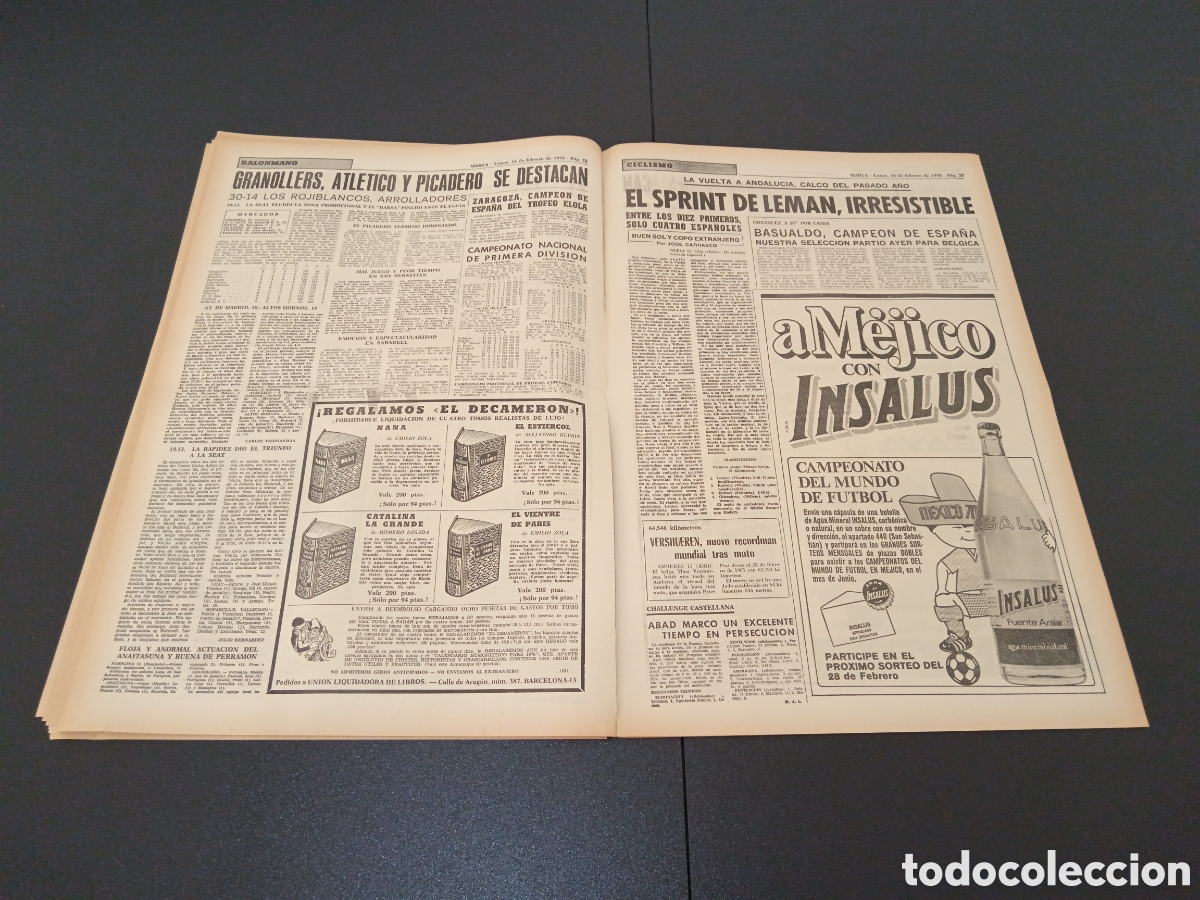 Coleccionismo deportivo: MARCA 16/02/1970 - Foto 12