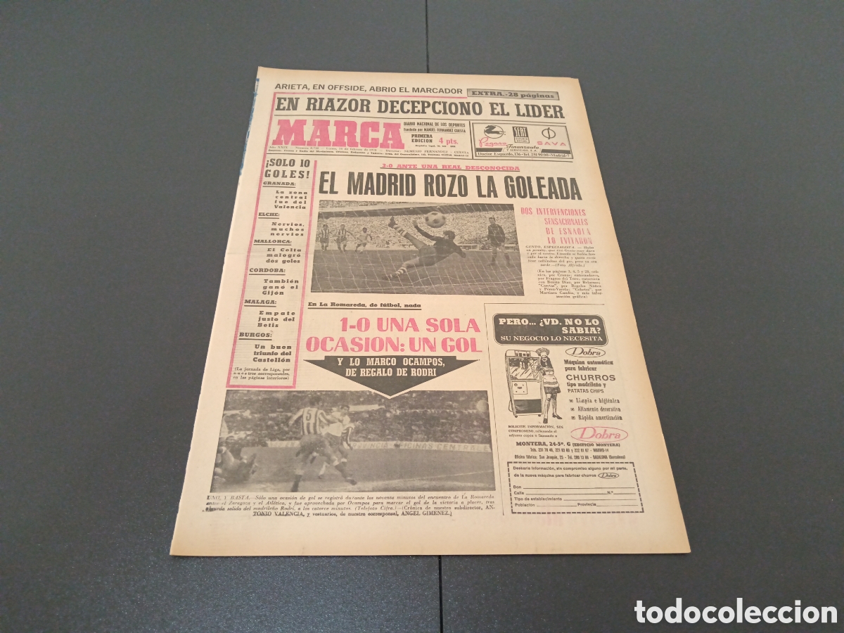 Coleccionismo deportivo: MARCA 16/02/1970 - Foto 1