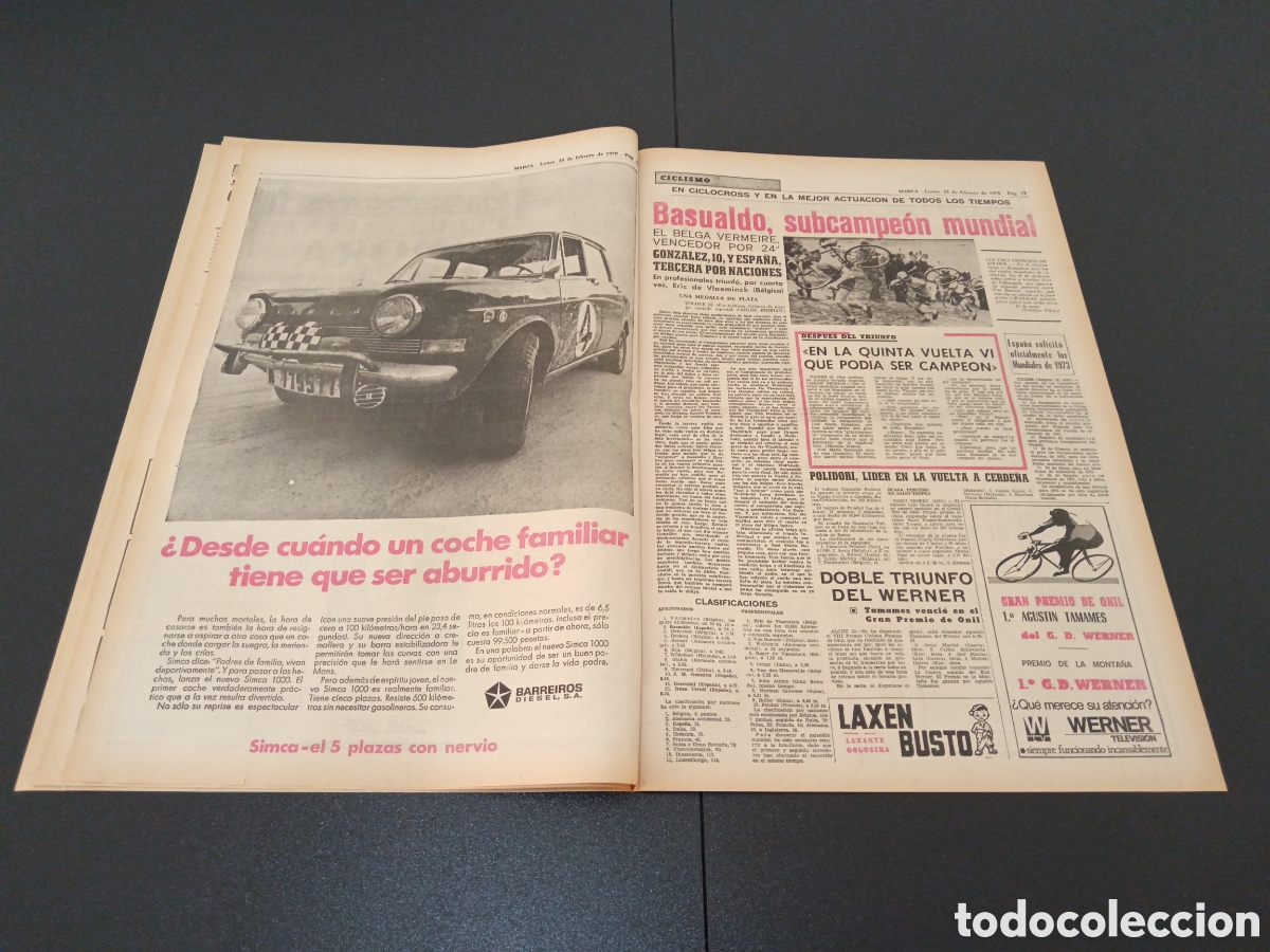 Coleccionismo deportivo: MARCA 23/02/1970 - Foto 7