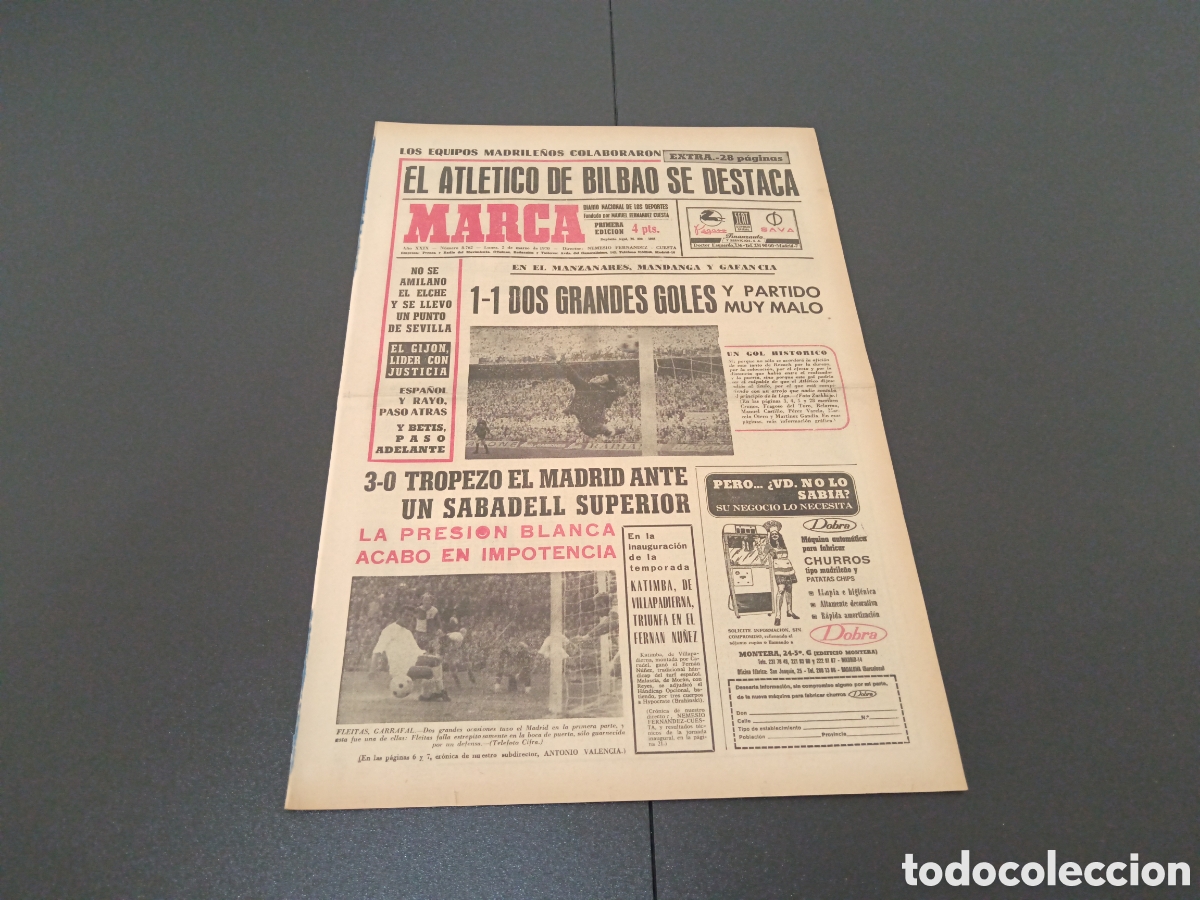 Coleccionismo deportivo: MARCA 02/03/1970 - Foto 1
